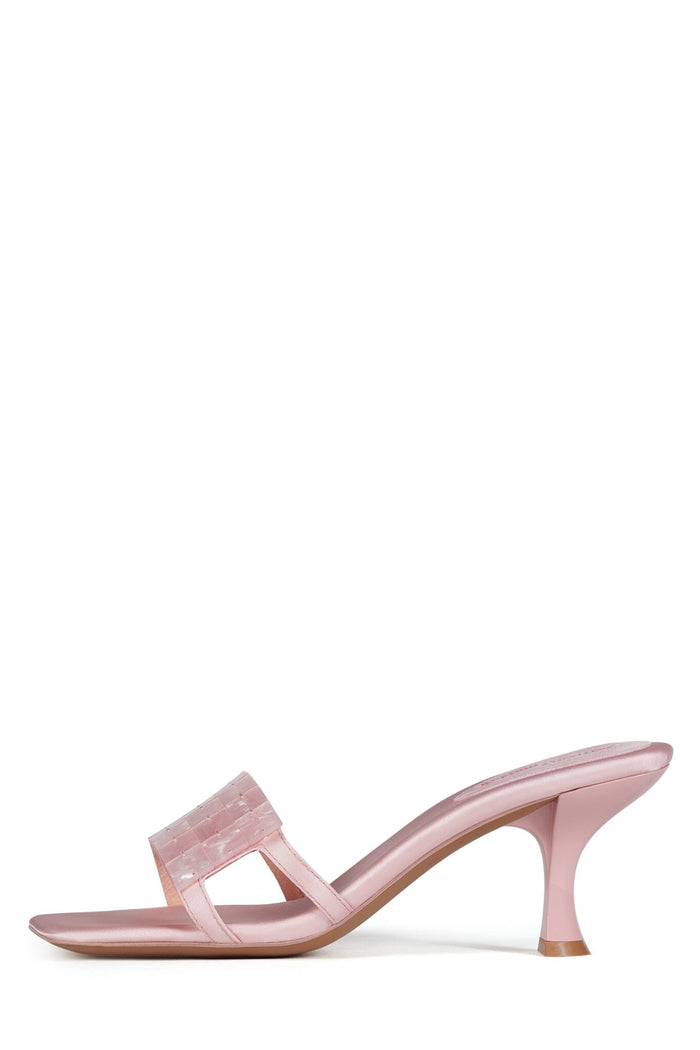 ABALONE-SH Jeffrey Campbell Heeled Sandal Pink Satin Combo 