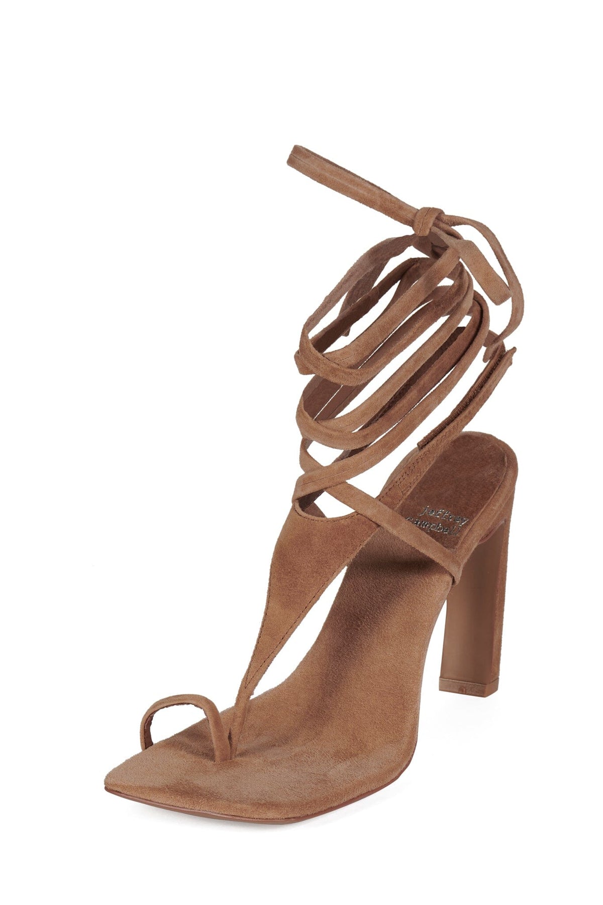 BON-BON Jeffrey Campbell Strappy Sandals Tan Suede