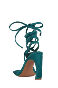 BON-BON Jeffrey Campbell Strappy Sandals Turquoise Suede