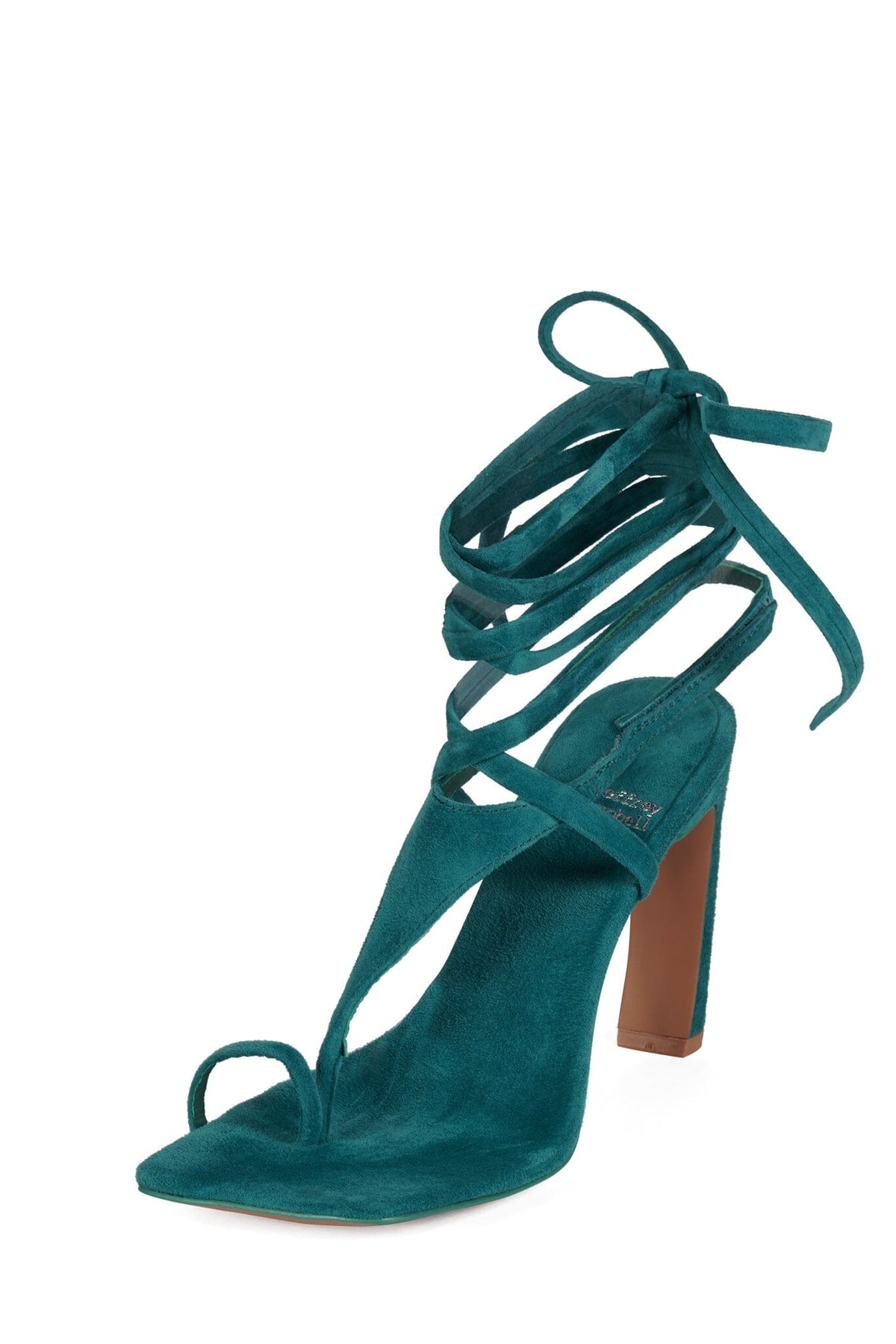 BON-BON Jeffrey Campbell Strappy Sandals Turquoise Suede