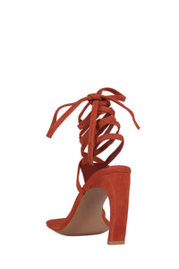 BON-BON Jeffrey Campbell Strappy Sandals Orange Suede 