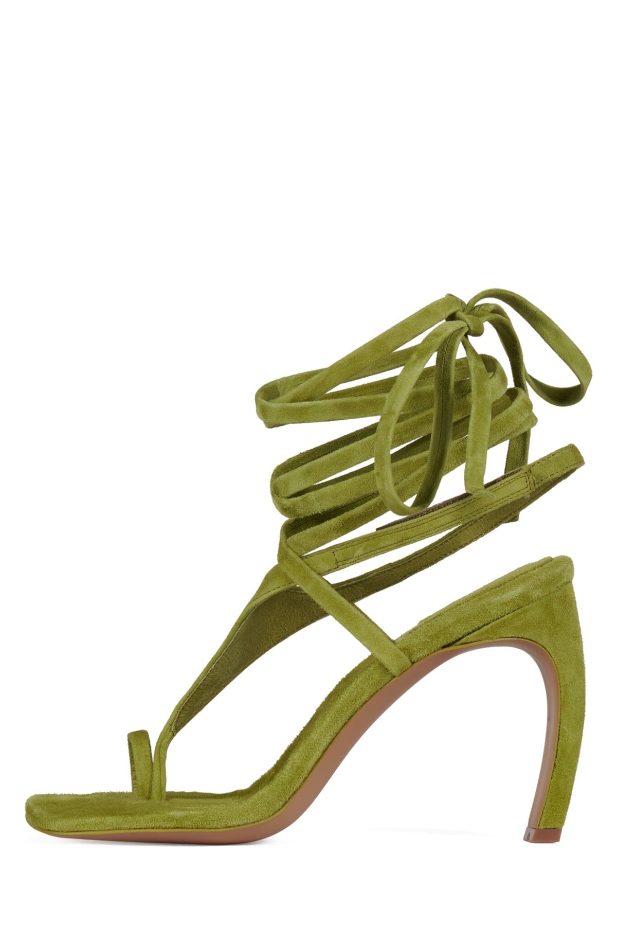 BON-BON Jeffrey Campbell Strappy Sandals Chartreuse Suede
