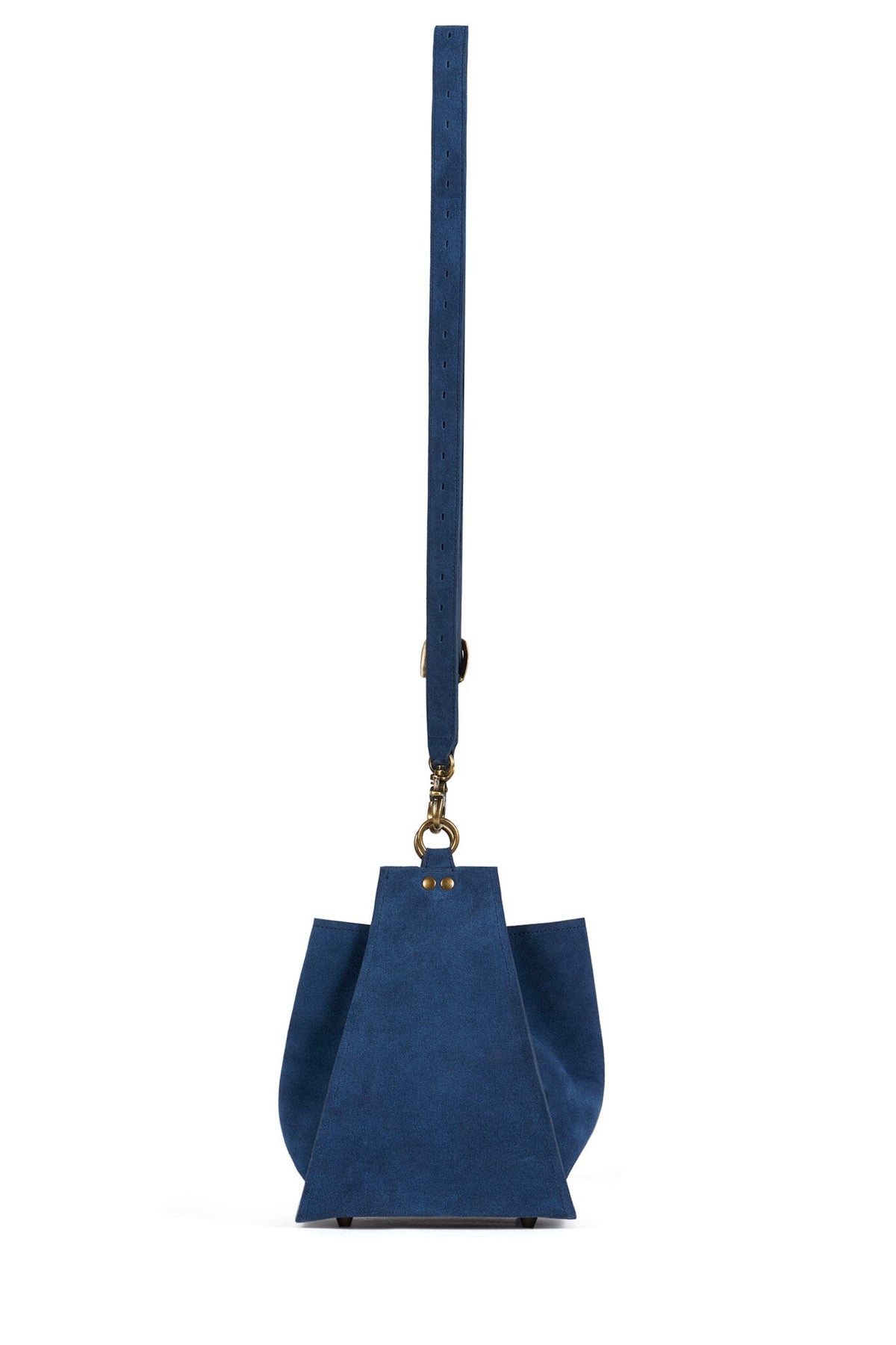 NOMAD Jeffrey Campbell Bucket Bag Dusty Dark Blue Suede 