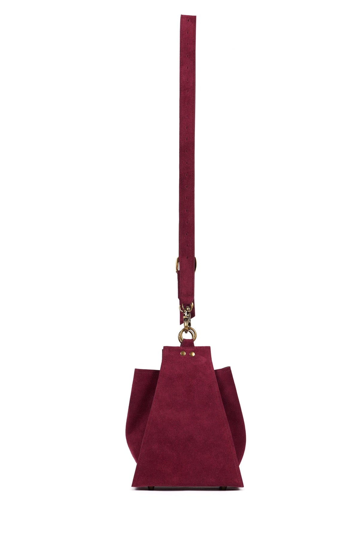 NOMAD Jeffrey Campbell Bucket Bag Dusty Berry Suede 