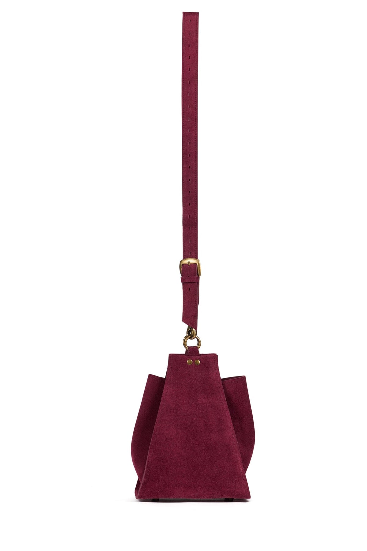 NOMAD Jeffrey Campbell Bucket Bag Dusty Berry Suede 
