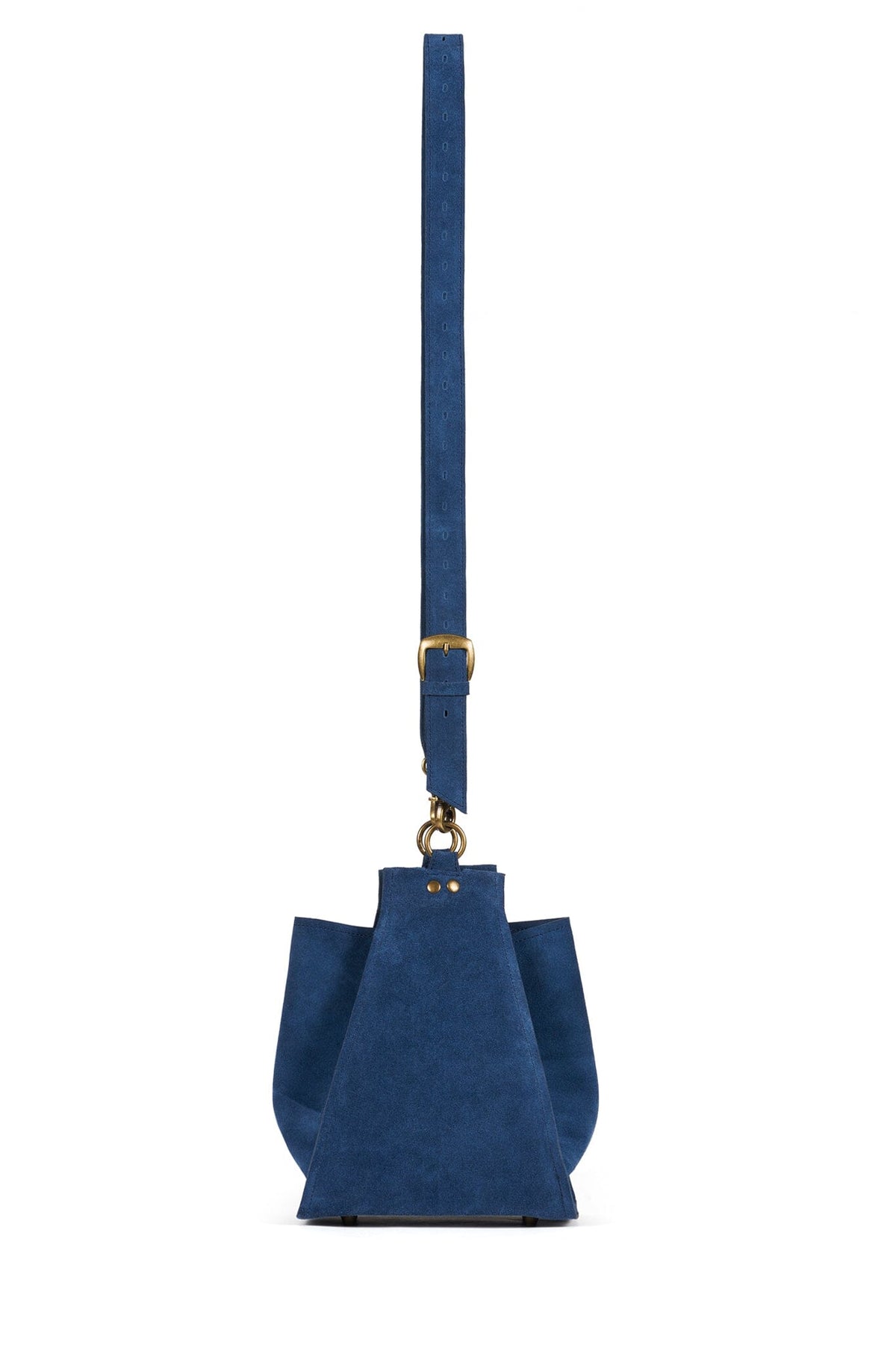 NOMAD Jeffrey Campbell Bucket Bag Dusty Dark Blue Suede 