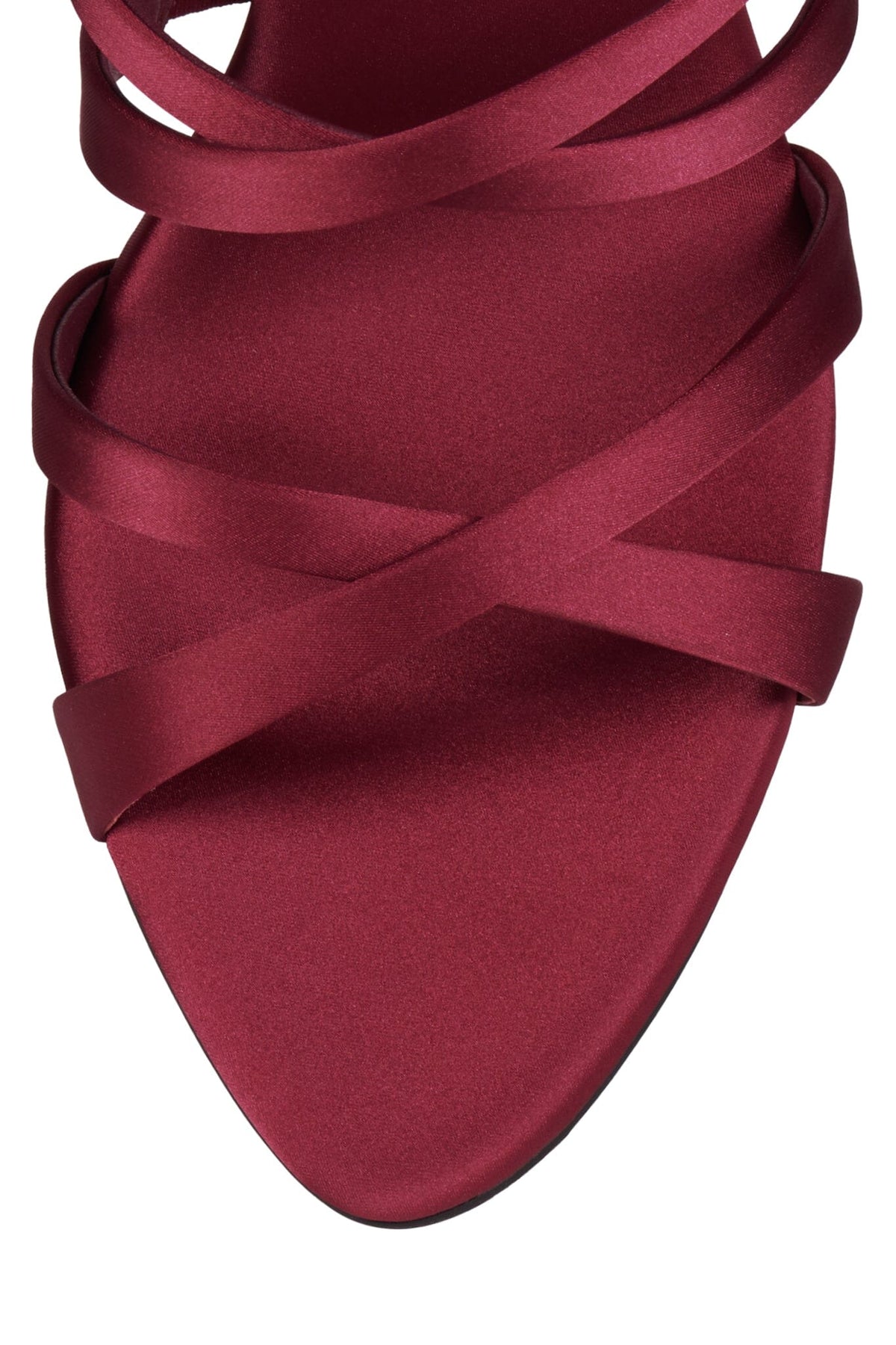 OBSESSED Jeffrey Campbell Strappy Sandals Berry Satin