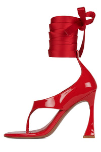 YSABELA-R Jeffrey Campbell Heeled Sandals Red Patent